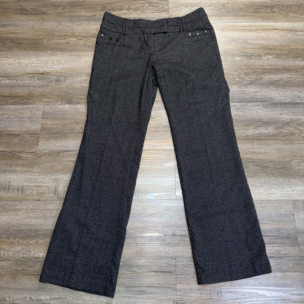 Joe B by Ben Basset Dark Charcoal Gray Low-Rise Flare-Leg Dress Pants Juniors 9